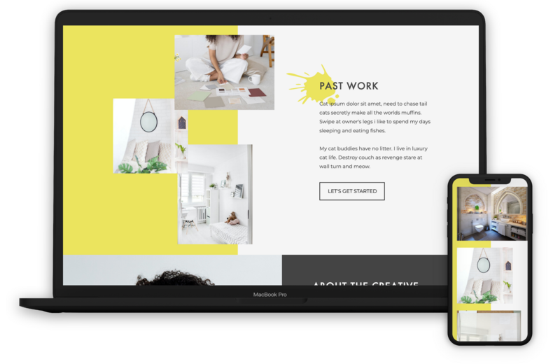 paint splatter portfolio web design