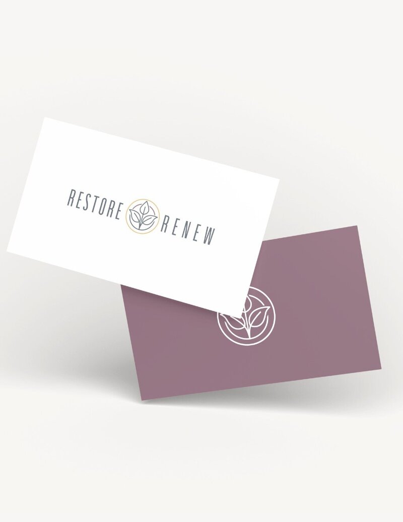 restore renew Business cards mockup the brand influence portfolio