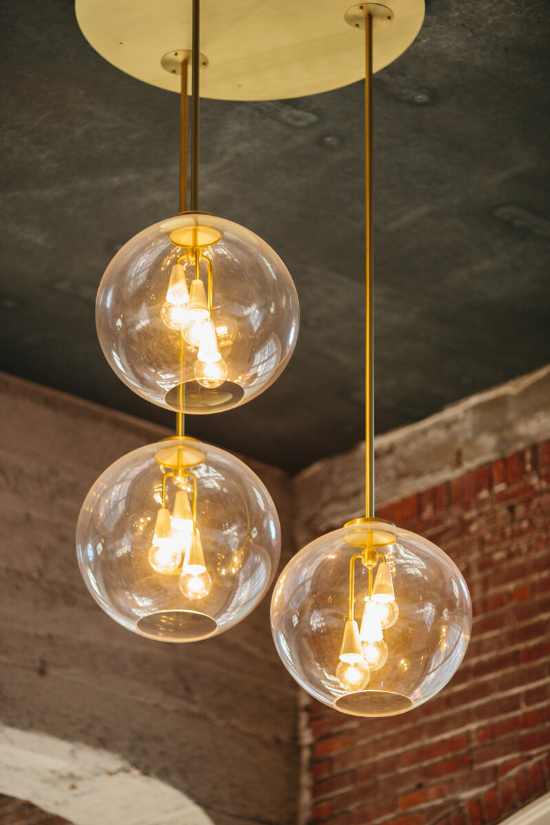 Elegant chandelier at The Evergreen Event Space