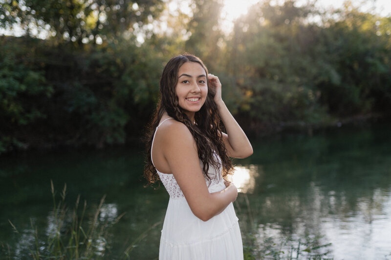 photo of high school girl taken by High school senior photography Madison WI