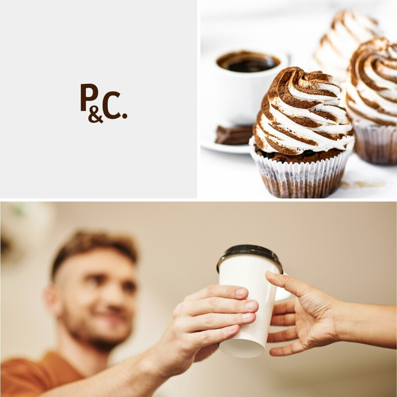 Minimalistic cafe branding