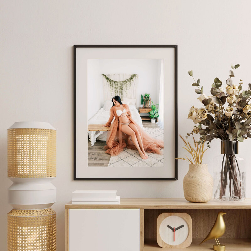 framed maternity photo captured by Joplin MO maternity photographer The XO Photography