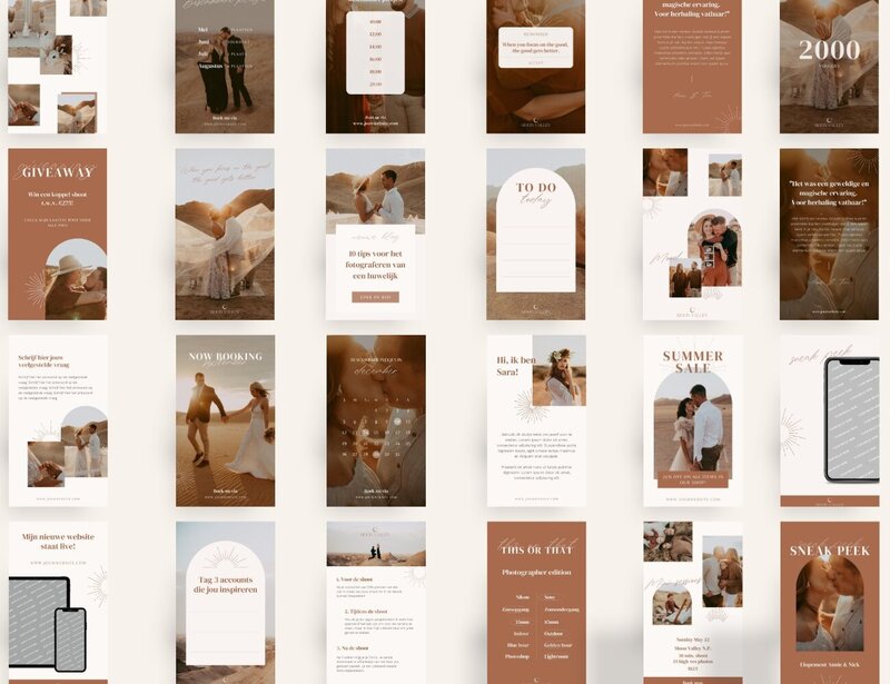Boho Instagram templates
