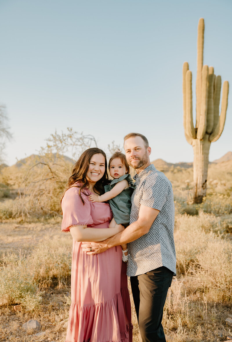 Family in the desert