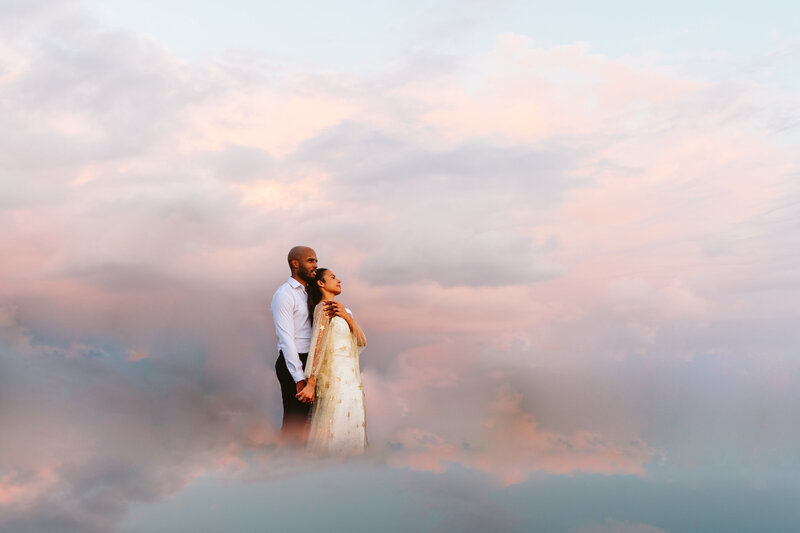 Elopement couple in the clouds - The Big Island, Hawaii
