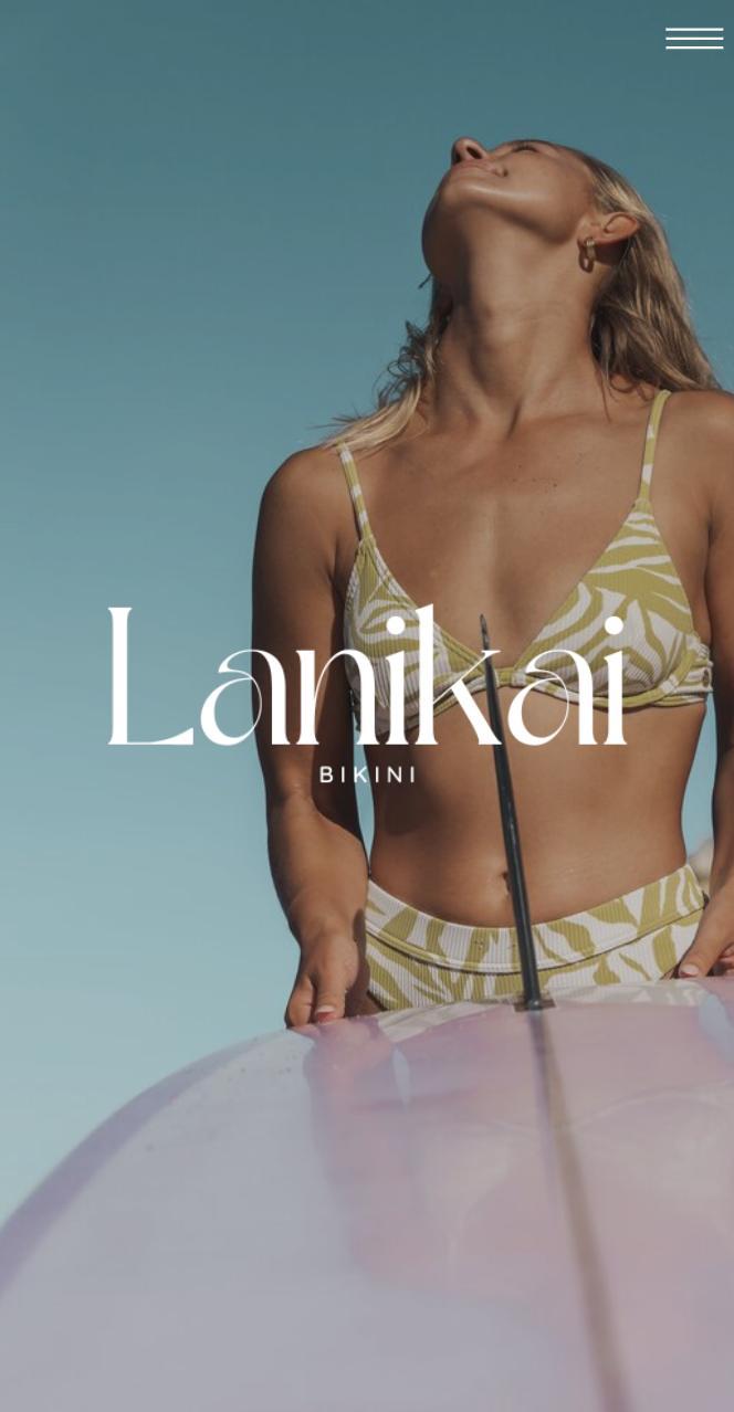 Bikini brand mobile web design
