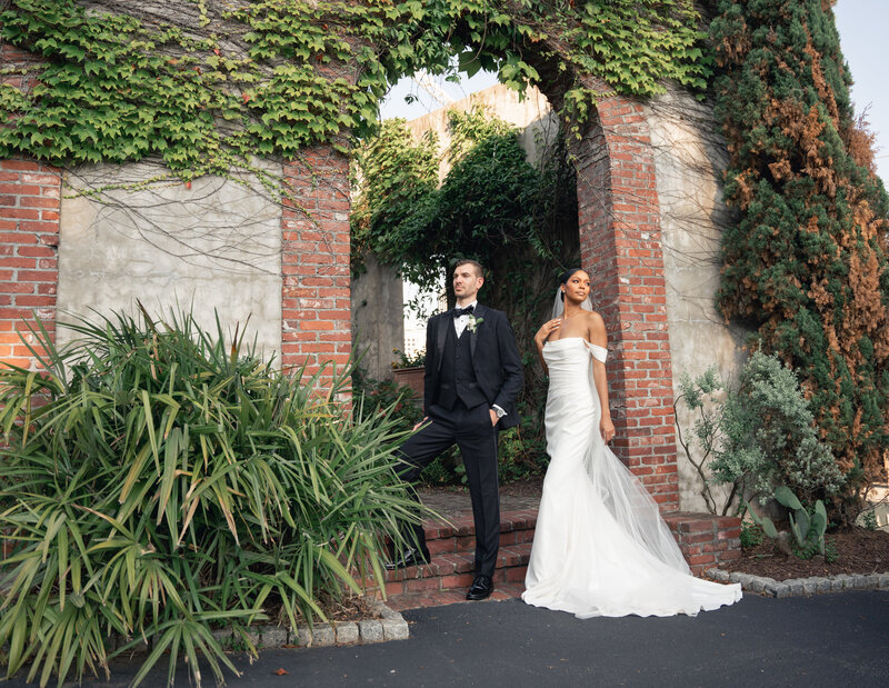 Bride and Groom garden wedding in atlanta, georgia