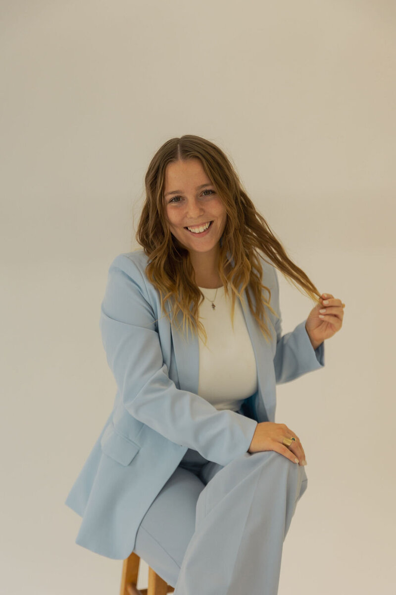 kenzie pellerin poses for brand photo
