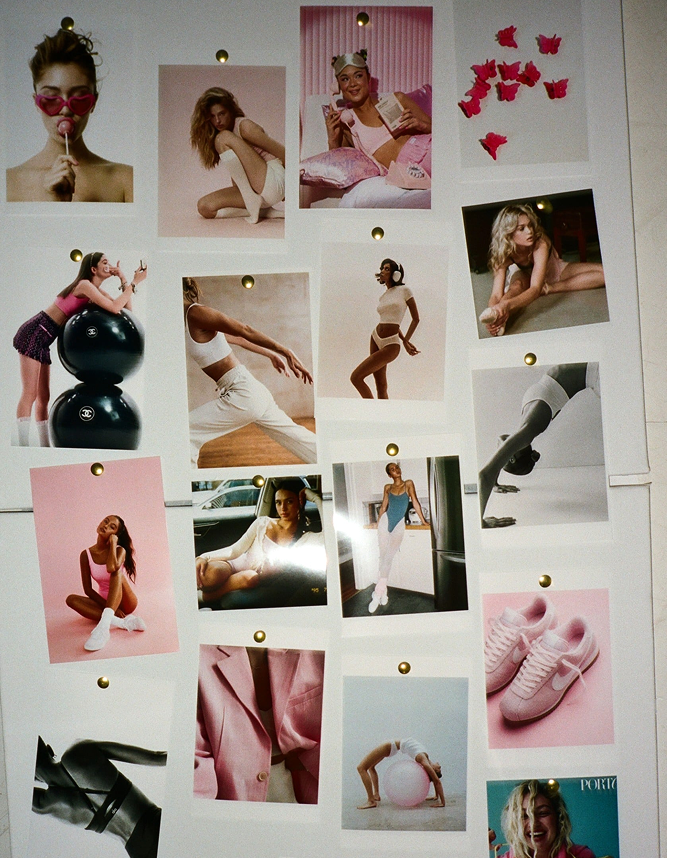 Moodboard with pinned images