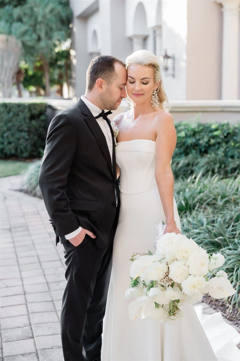 Bride and Groom Portrait at the Country Club of Orlando by Orlando wedding photographer