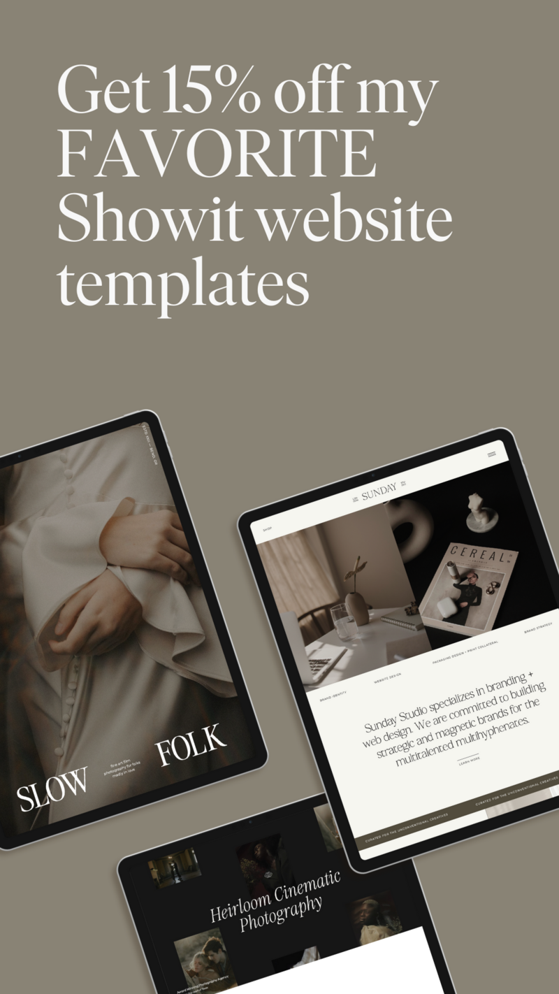 northfolk showit template promo