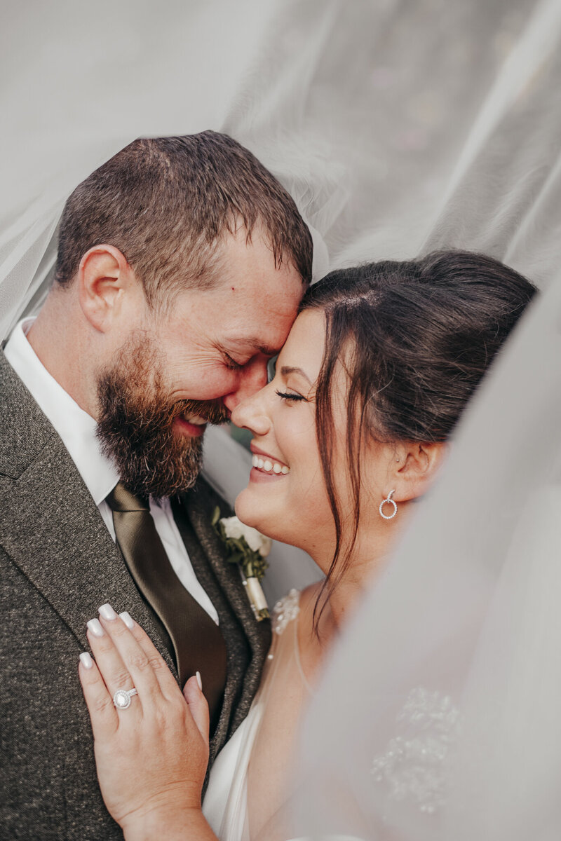 wedding portrait under the veil at hilton head island