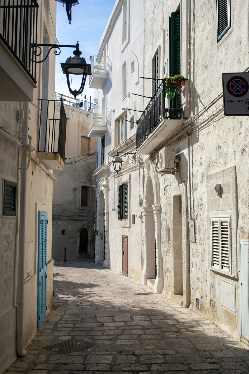 quaint street in Puglia italy