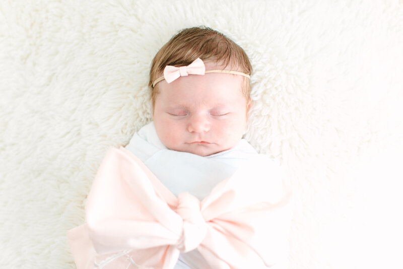 In home annapolis baby with flower crown