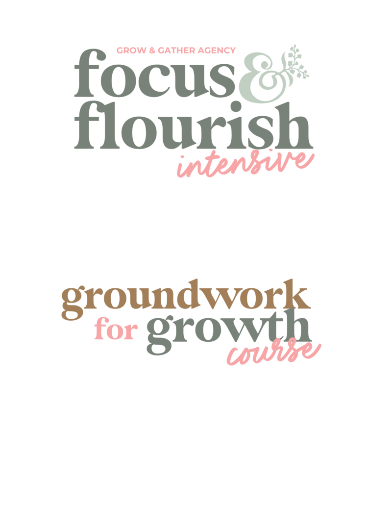 Grow & Gather | focus and flourish logo
