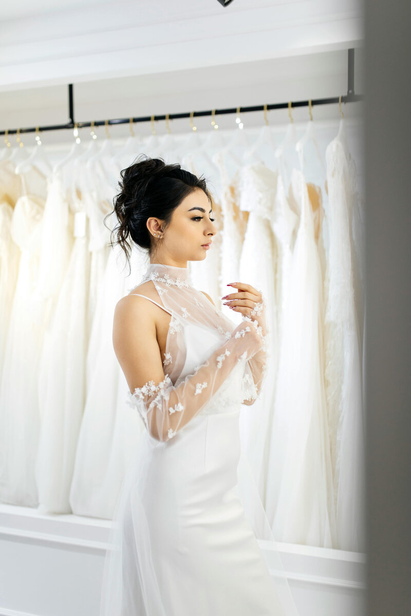 Trying on Lacey Dress | Emmanuel's Bridal