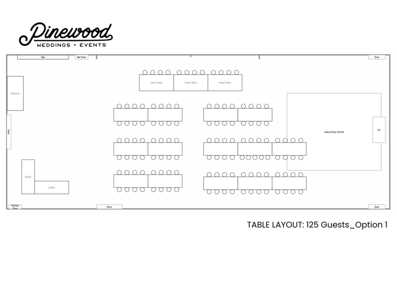 Pinewood Weddings and Events - Modern Wedding and Event Venue in Minnesota's Pine Forest - Talbe Layouts - 10