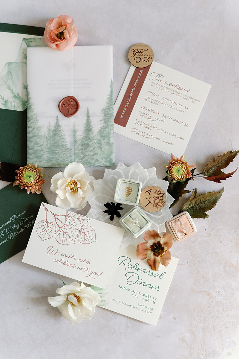 Fall Aspen Tree Wedding Invitation
