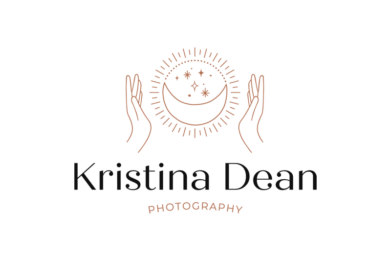 Kristina Dean Photography company logo, simplistic and symmetrical.