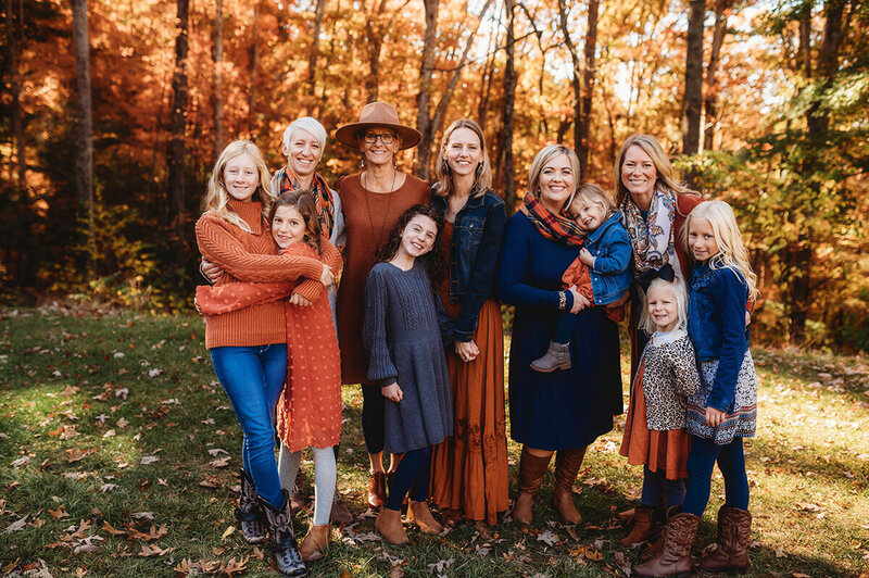 Family Poses together during their Family Photos at Biltmore Estate in Asheville, NC.
