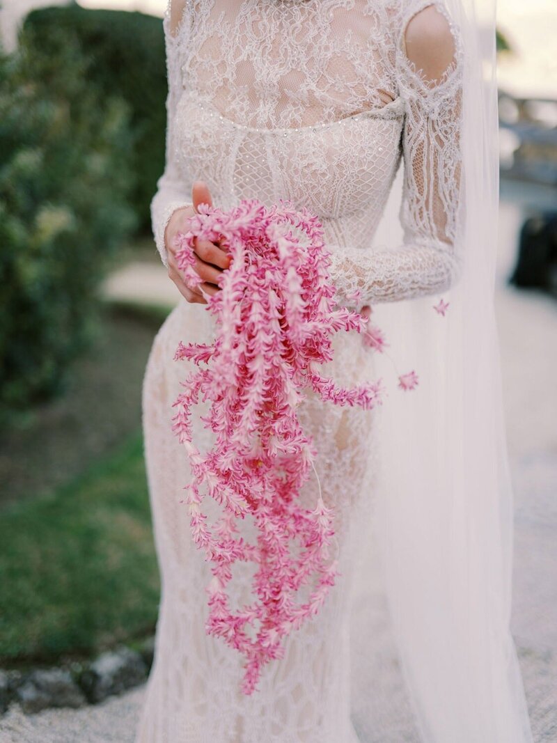 Bridal bouquet, inspired by Star Wars, designed by Ratiflora, during a villa Sola Cabiati Wedding, by luxury destination photographer Andreas K. Georgiou 