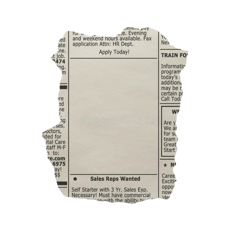job posting paper scrap