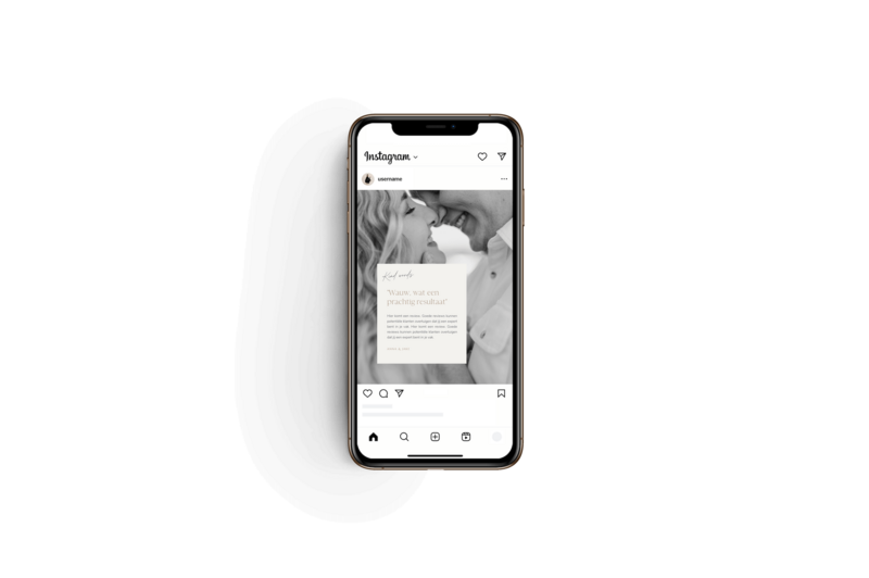 Neutrale Instagram post templates voor fotograaf