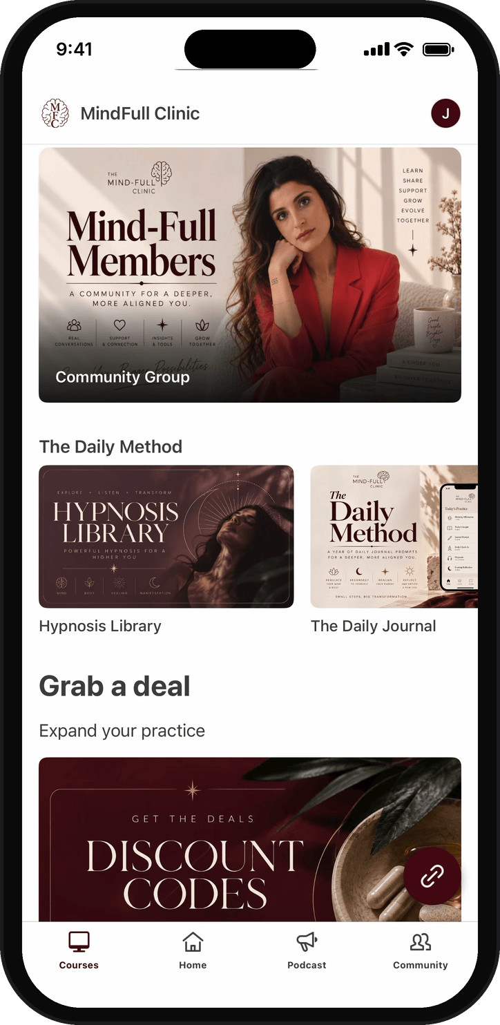 Free community in The Mind-Full Clinic app