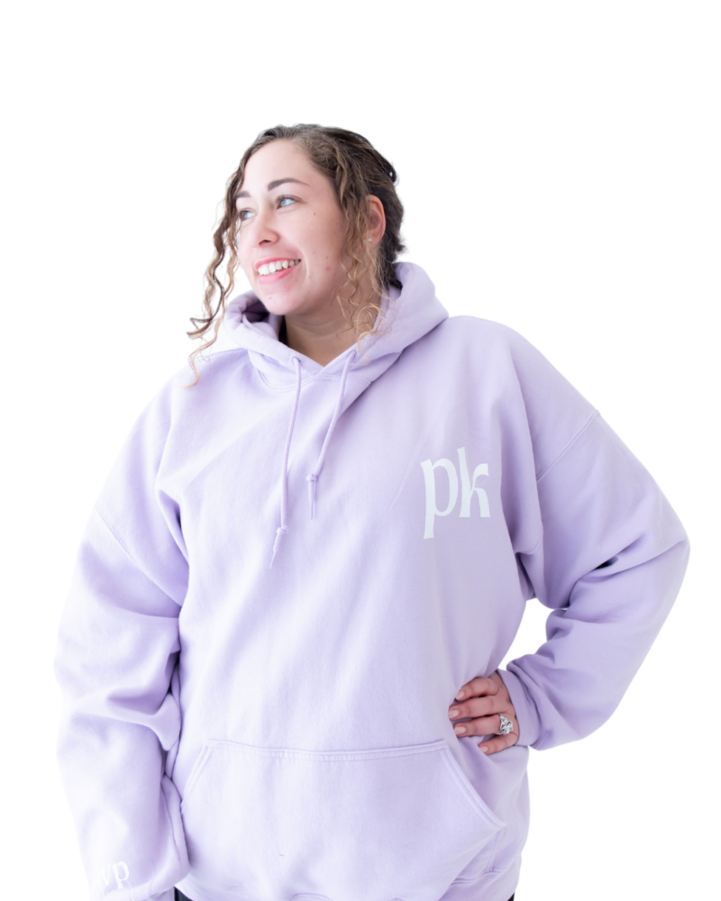 Cutout of Pamela with Podcast Gear