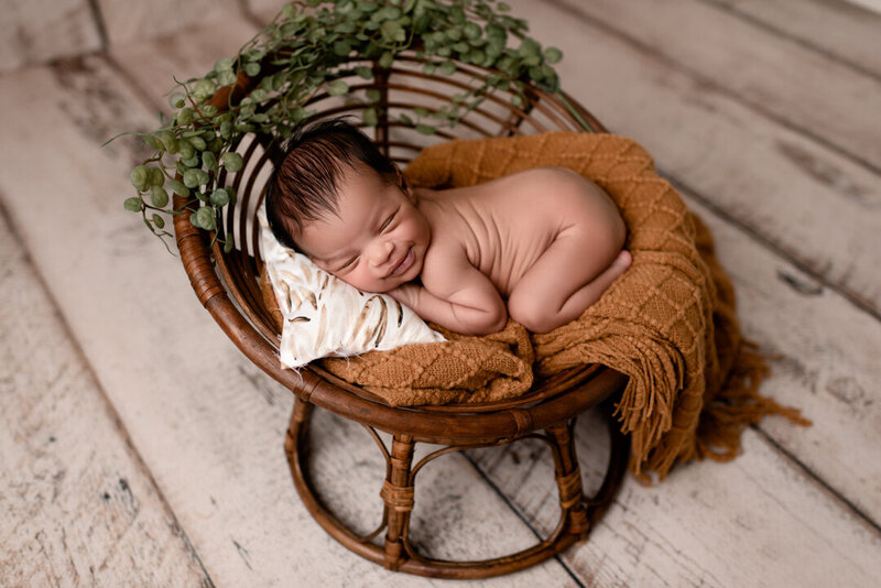 Studio Newborn Photography Froggy Pose