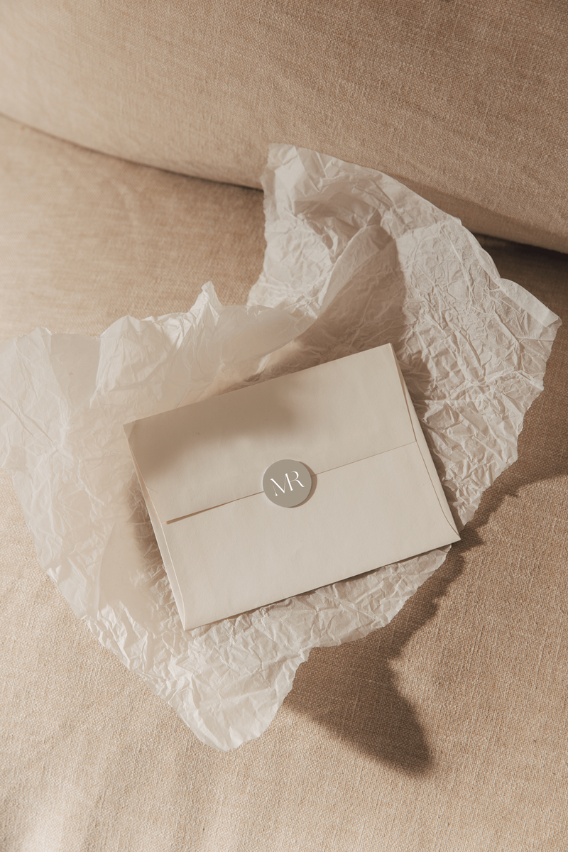 Four wedding guest favors.