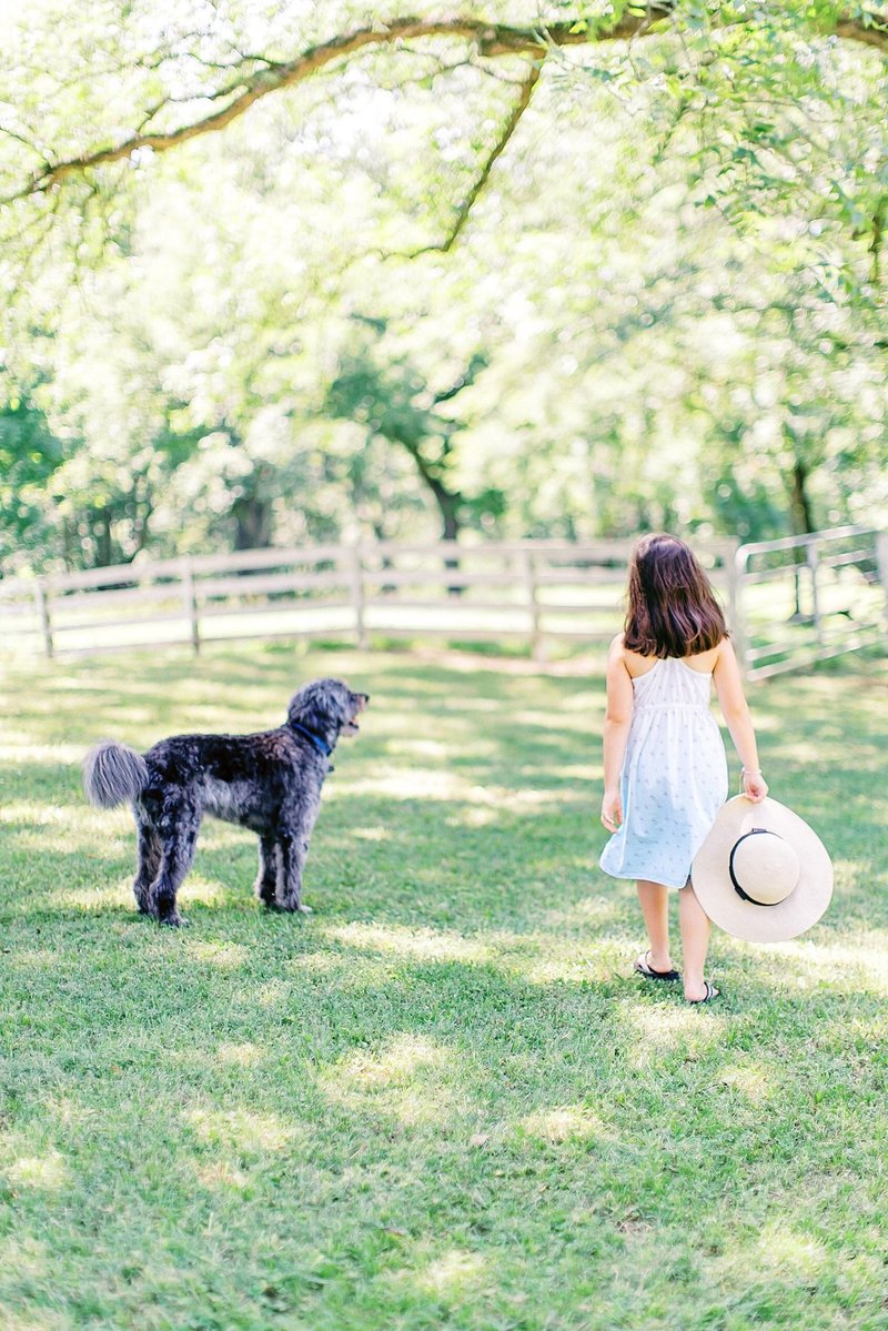 photo session in greensboro ga picture of dog with a child