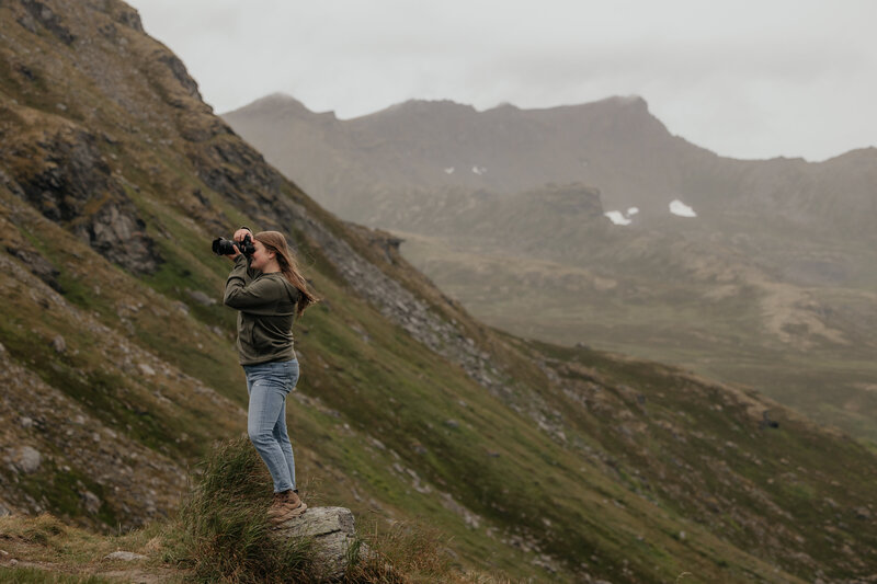 Montana Elopement Photographer poses in Alaska for an elopement.