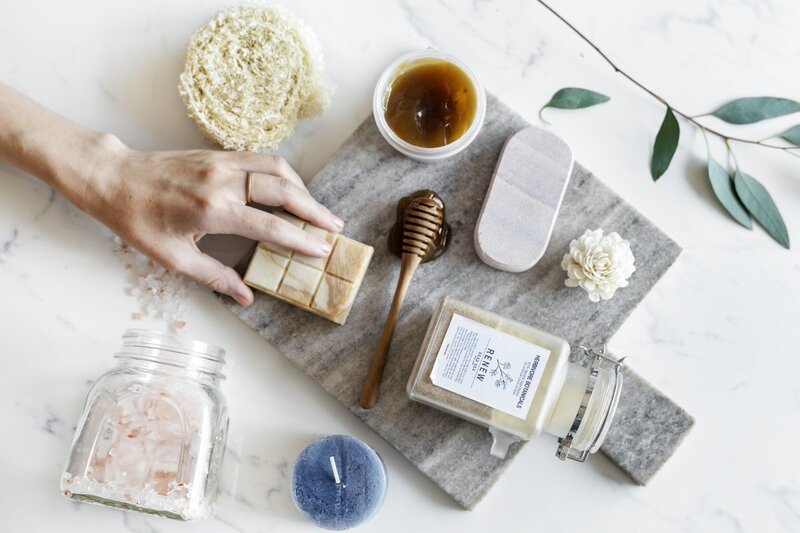 HAND REACHING FOR NATURAL PRODUCT