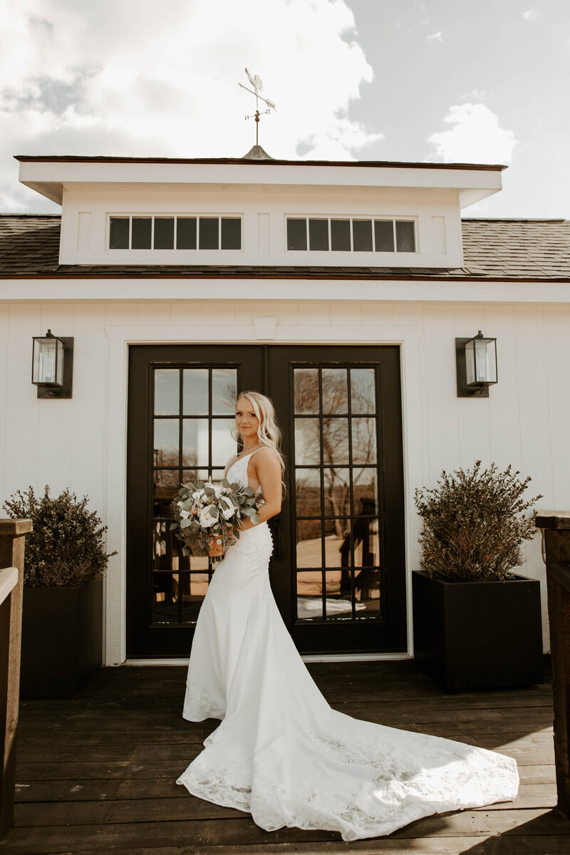 Bride posing