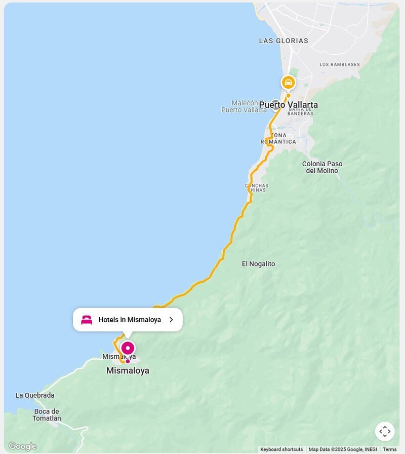 Map of Mismaloya & Puerto Vallarta