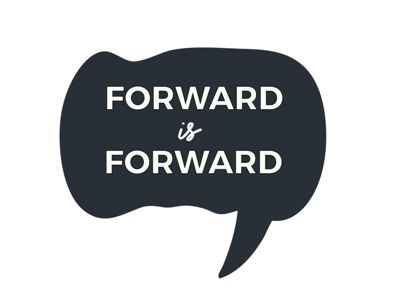 Move Forward Speech Bubble forward is forward