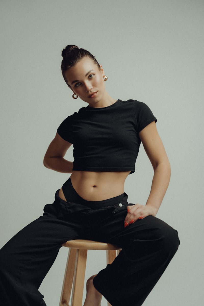 Model posing in editorial beauty shoot with soft lighting captured by Tyler Botdorf
