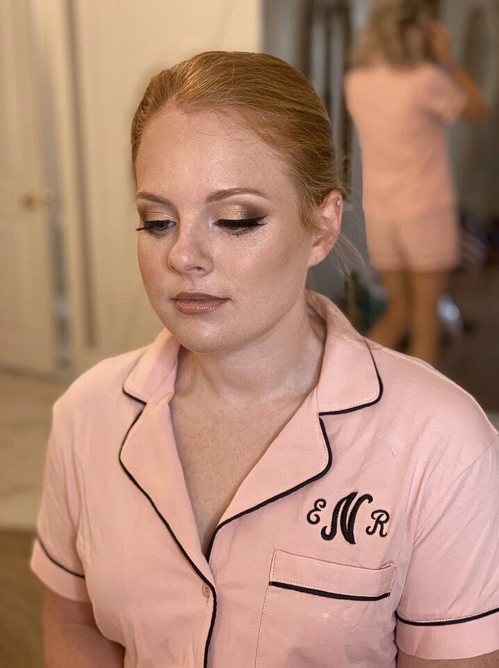 Beautiful bridal makeup by a leading Houston makeup artist, enhancing the features of a modern Houston bride-to-be.