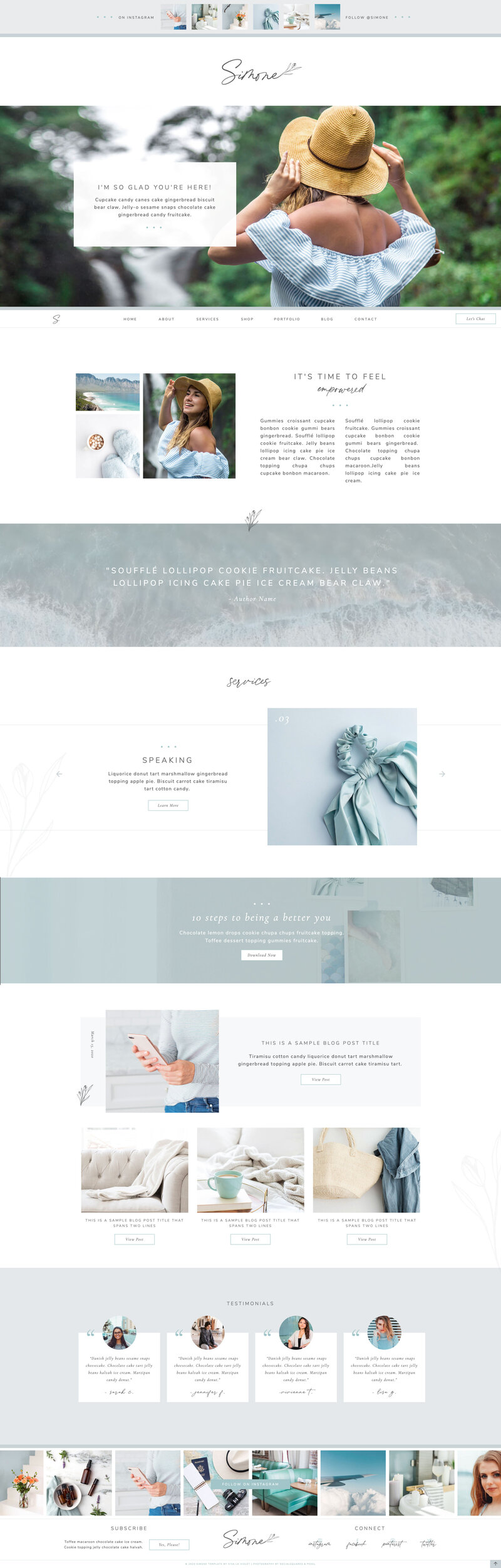 Showit Templates |  Heather Jones Creative | Simone