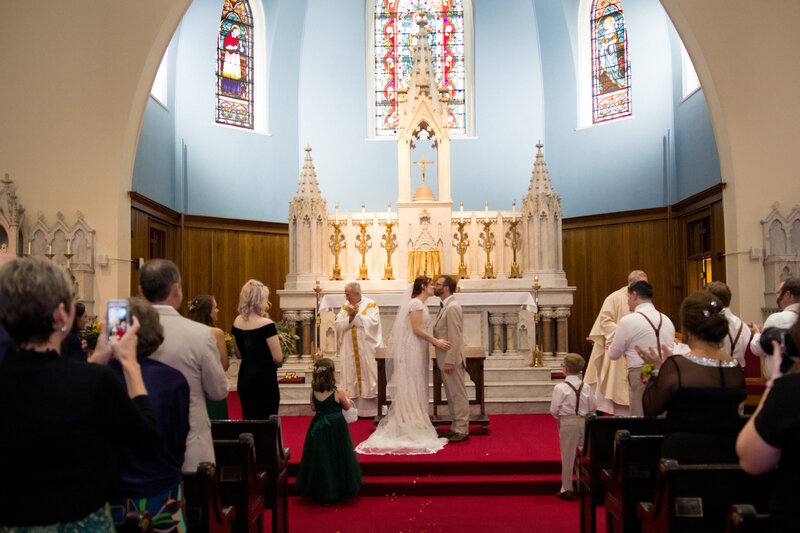 wedding ceremony in catholic church