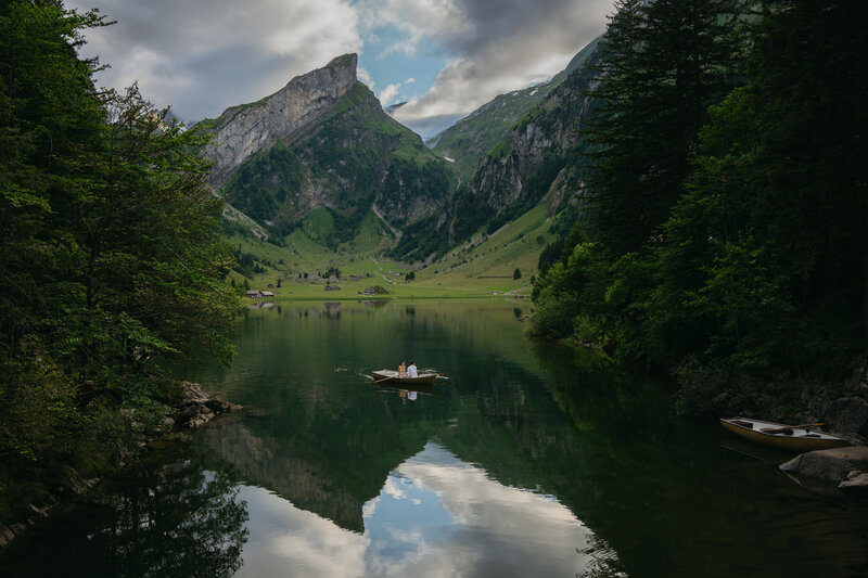 Switzerland elopement on a lake