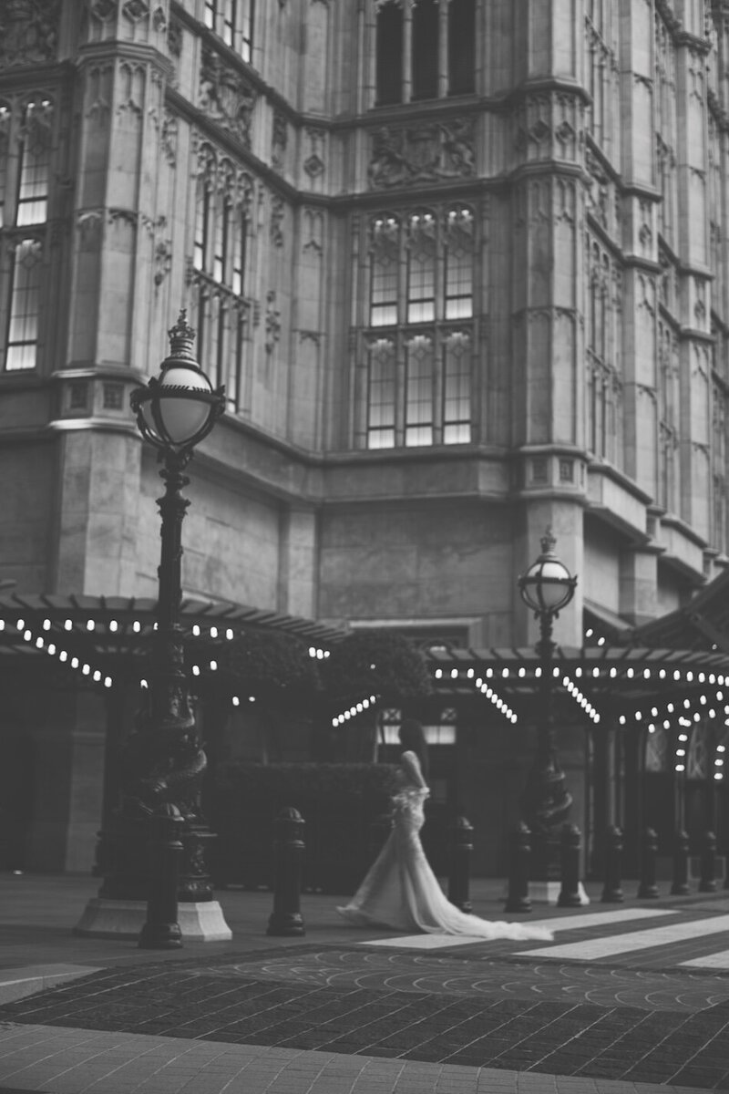 Bridal couture shoot in the streets of Macau.