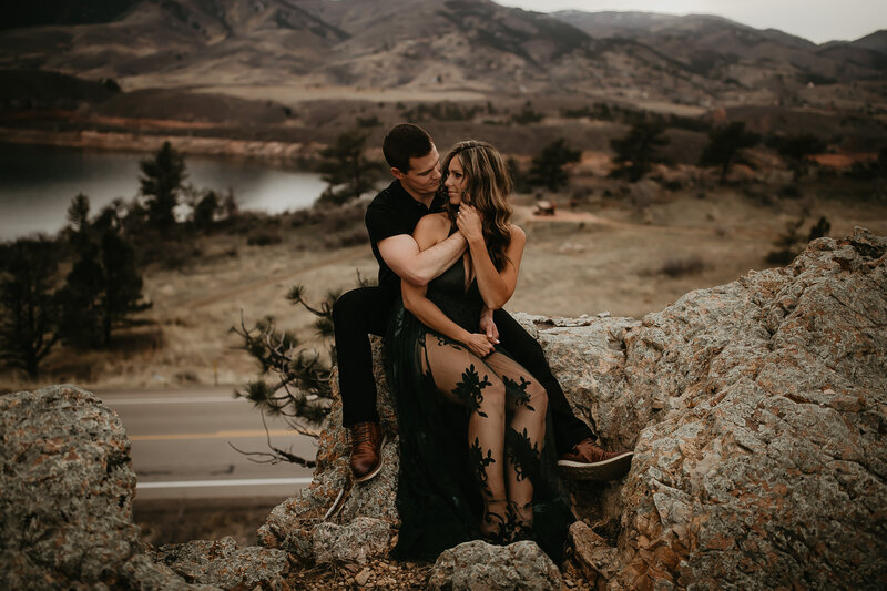 couple hugging in Colorado