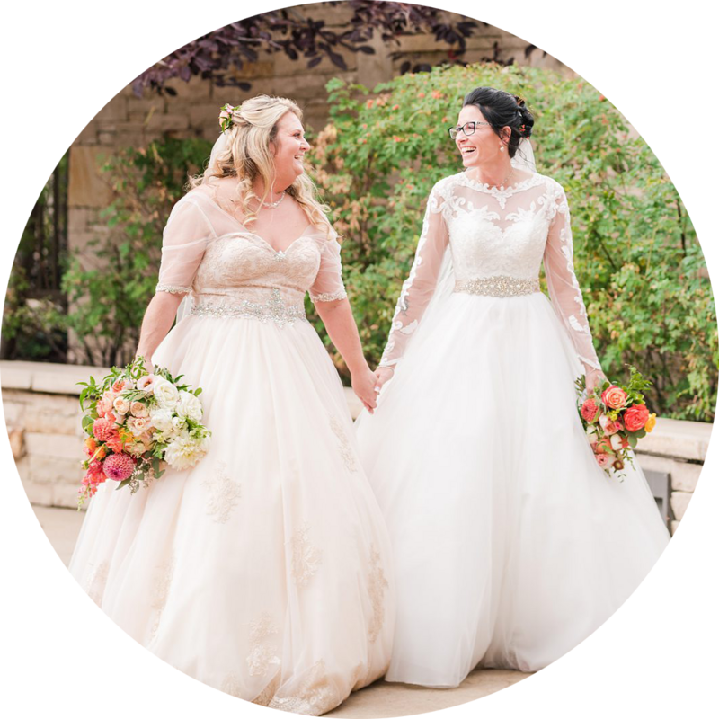 Brides walking and laughing at the Hyatt Centric Park City