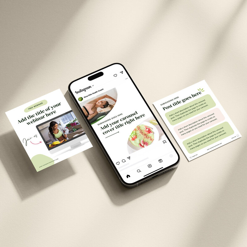 gina hills canva templates for wellness coaches