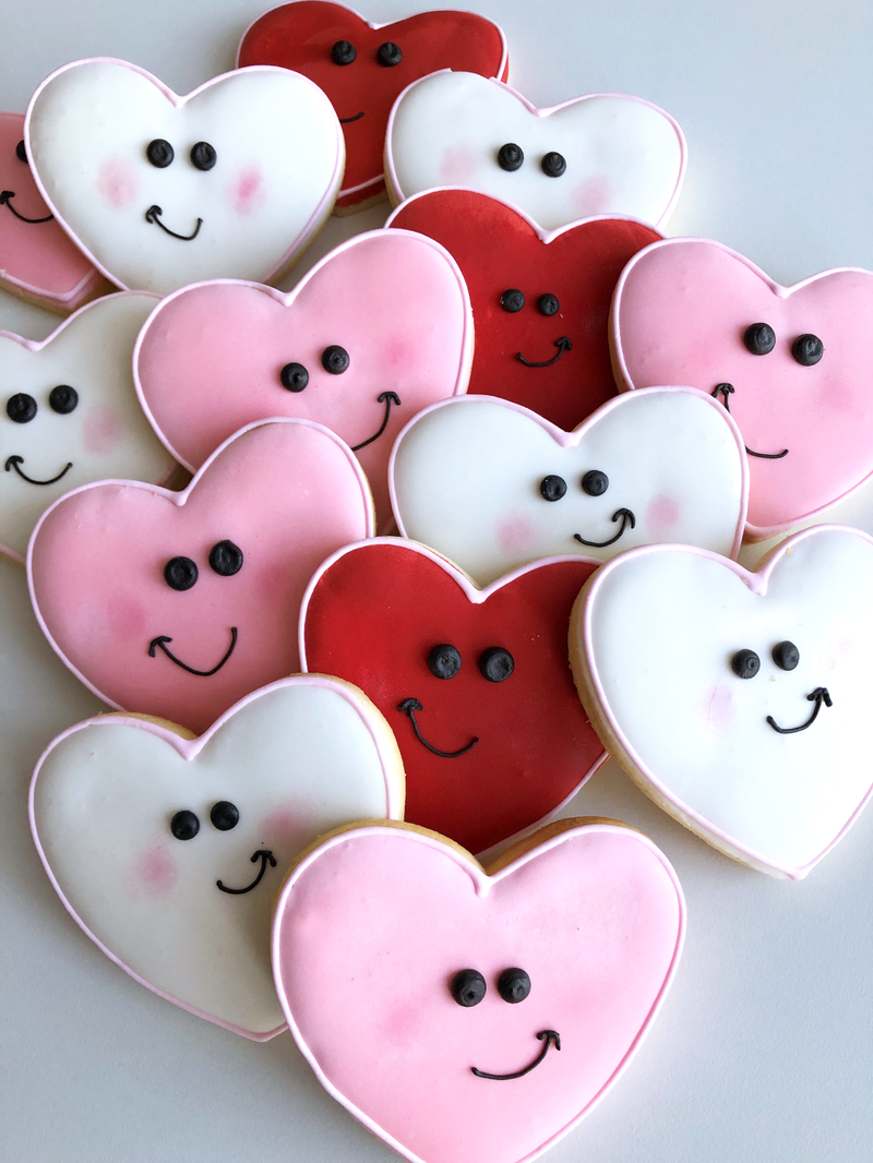 Whippt Desserts - Valentines Smiley Face Cookies 2019