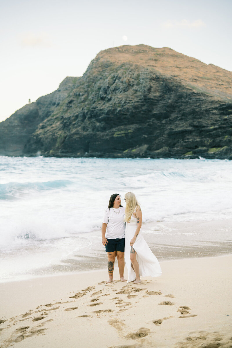 Oahu beach location ideal for portraits along the beach