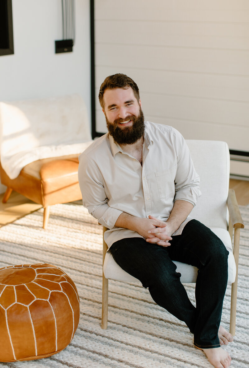 Man in siting chair