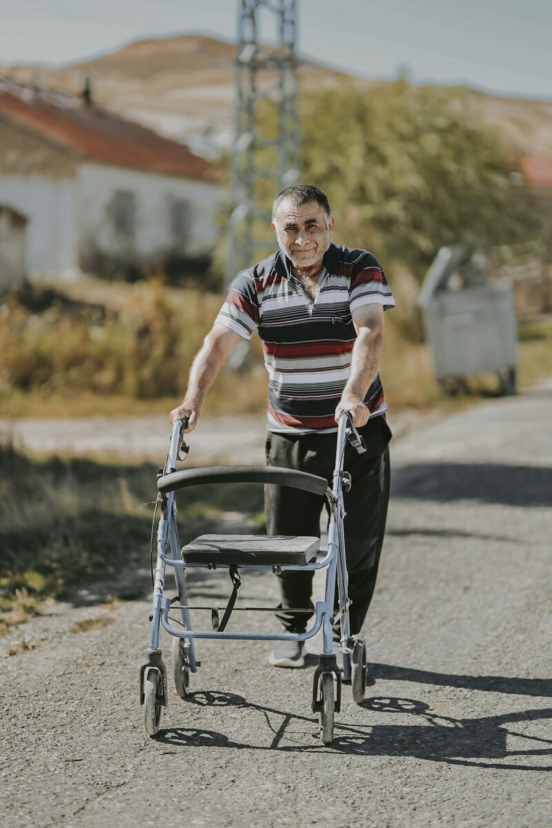 Man with walker